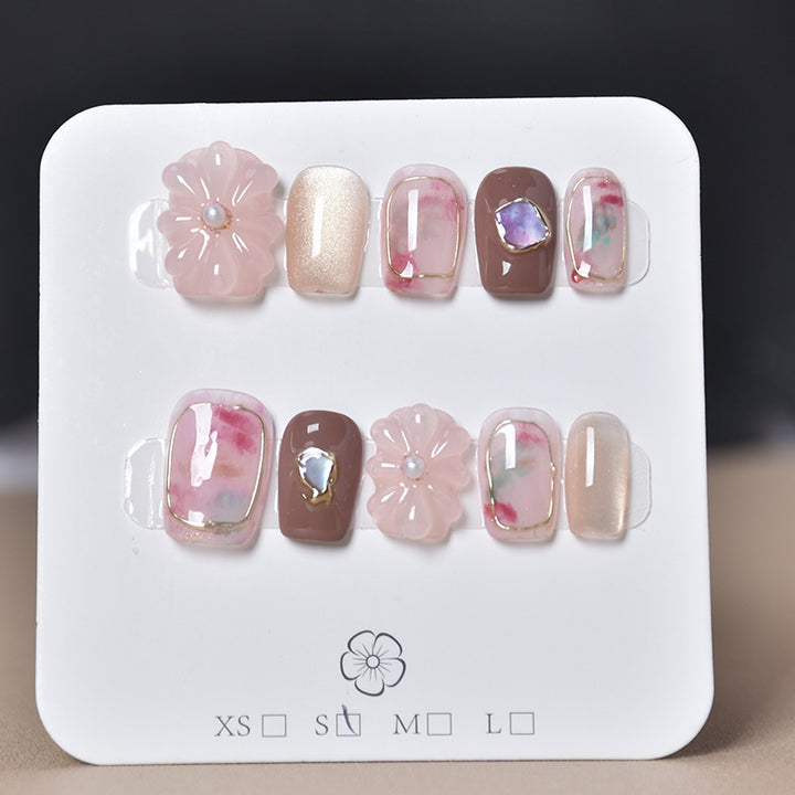 3D Embellished Press-On Nail Art Set Bowlift