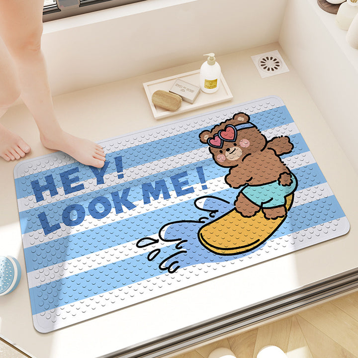 Playful Dog-Themed Bath Mat Bowlift