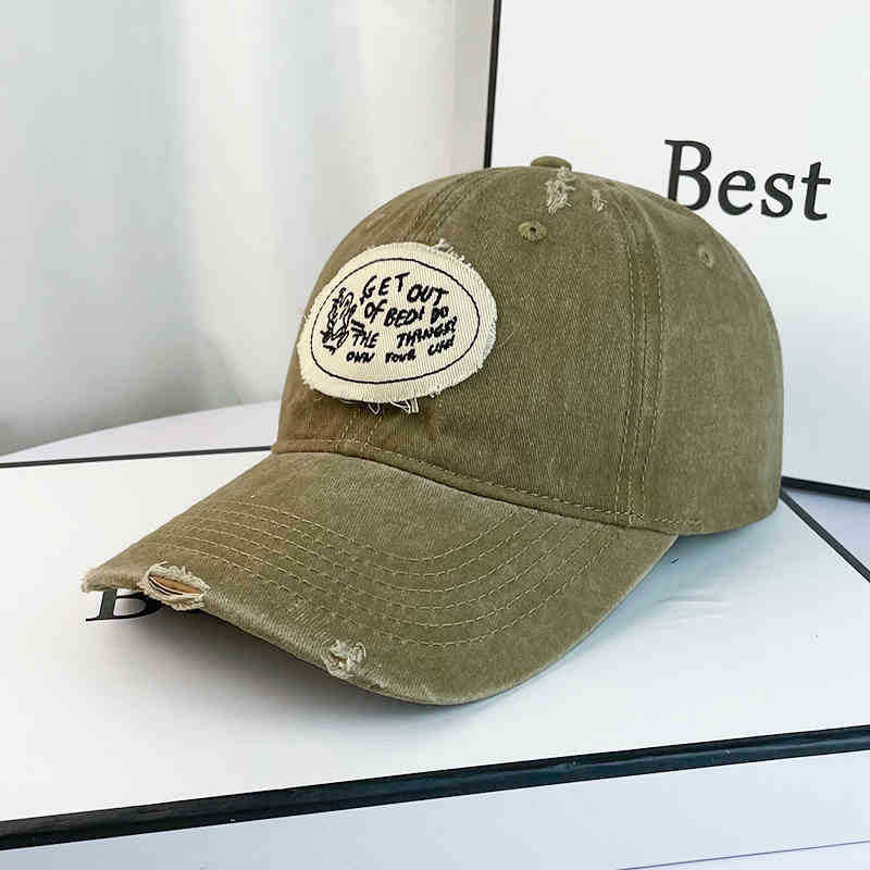 Women's Casual Distressed Cotton Baseball Cap Bowlift