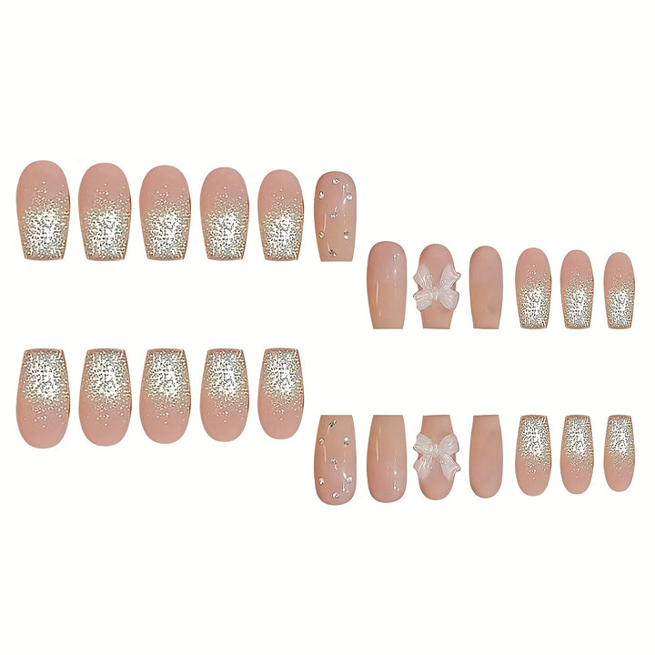 Chic Decorative 3D Press-On Nail Set Bowlift