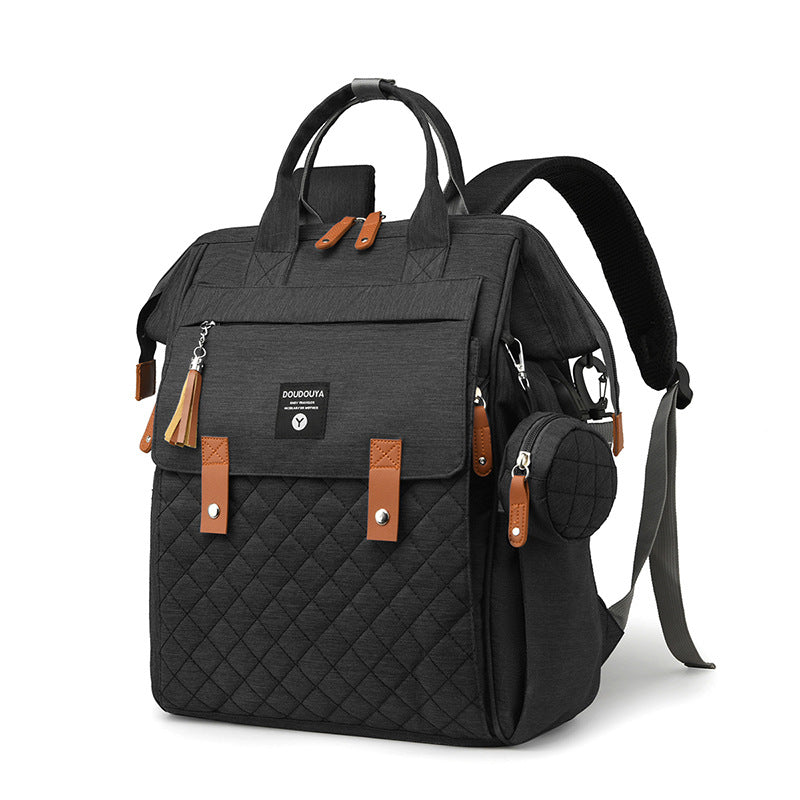 Multifunctional Quilted Diaper Backpack Bowlift
