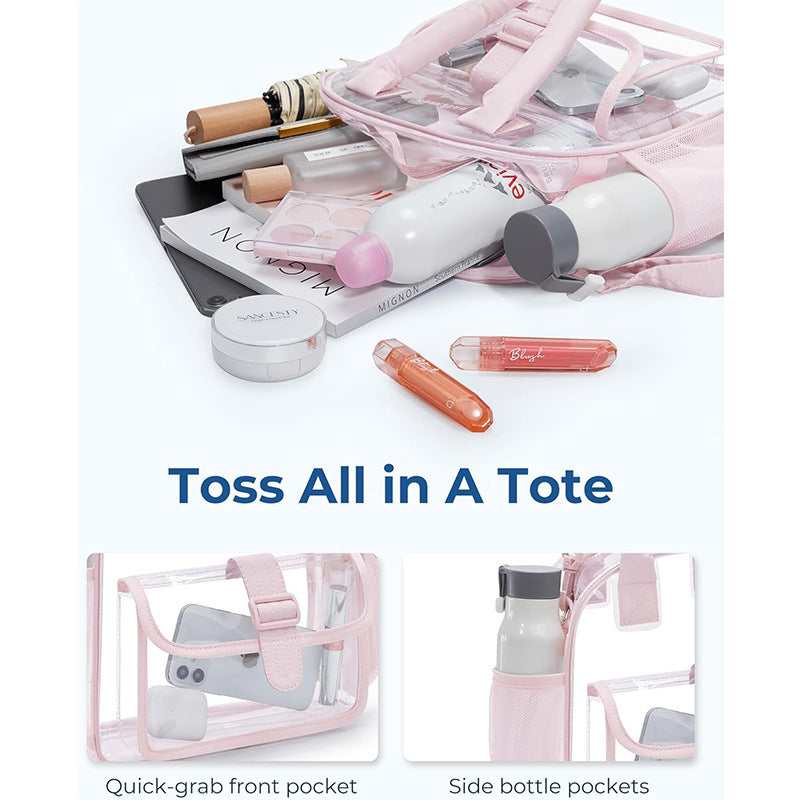 Transparent handbag with multitasking interior compartment Bowlift