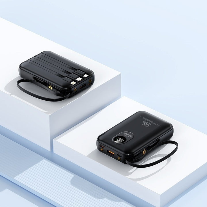 Portable power bank with multiple charging ports and digital display Bowlift