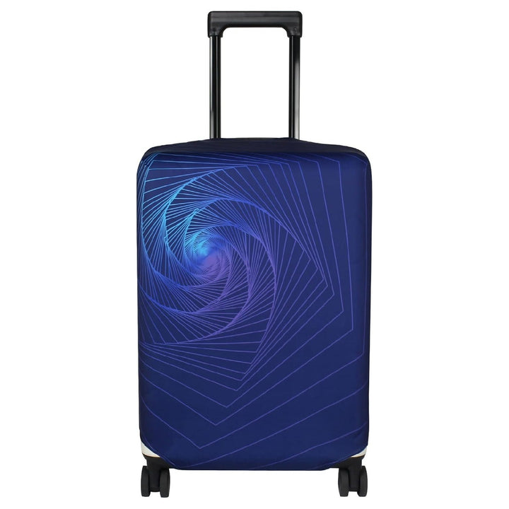 Unisex non-elastic suitcase cover with mandala motif, stretch protective cover for telescopic handle and wheels Bowlift