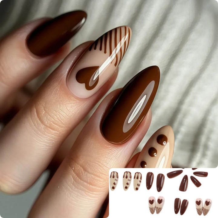 Artistic Heart Motif Art Nails Bowlift