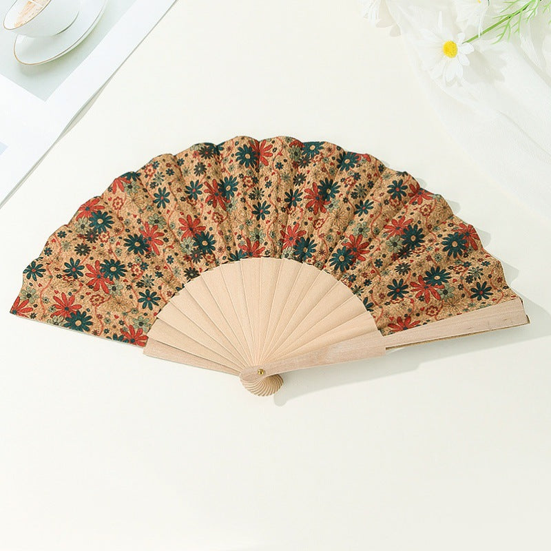 Women's handmade fan with floral motifs Bowlift