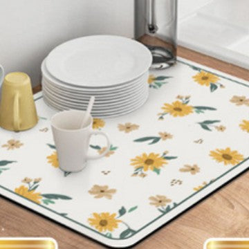 Floral Pattern Kitchen Mat Bowlift