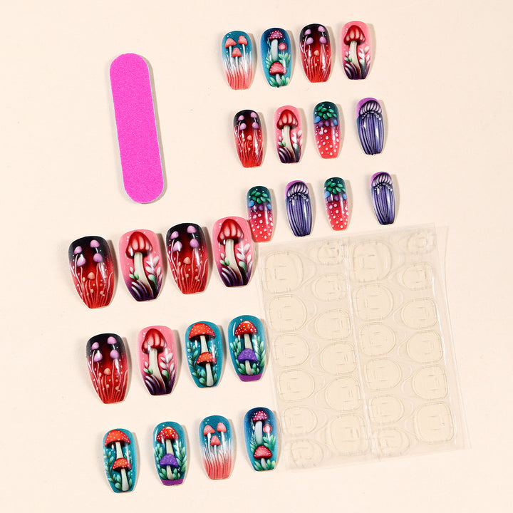 Artistic Mushroom Nail Art Bowlift