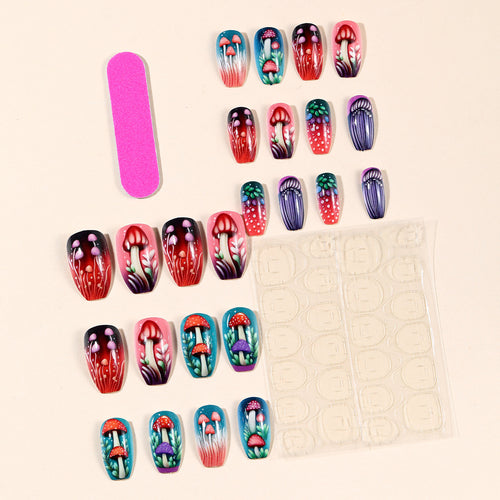Artistic Mushroom Nail Art Bowlift