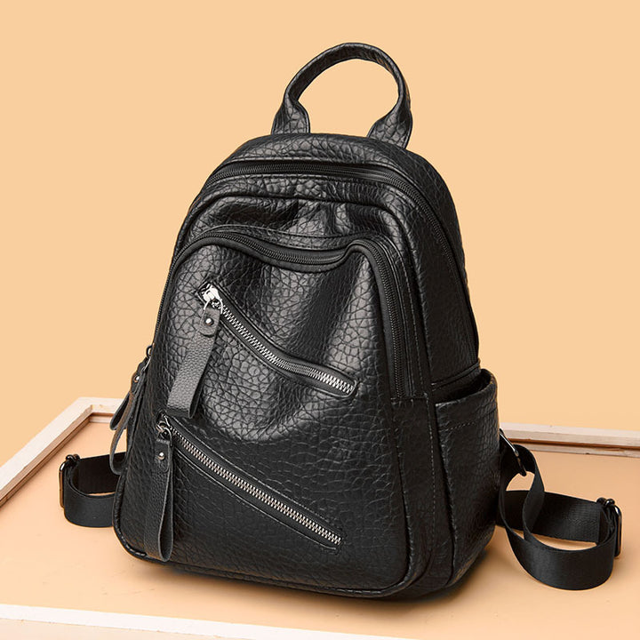 Fashionable Leather Backpack Bowlift