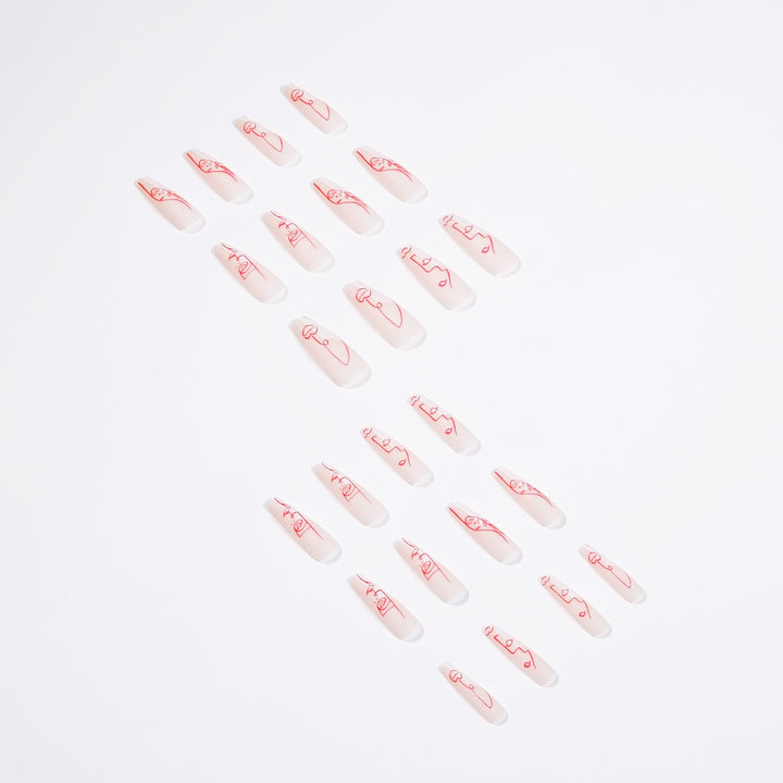 Artful Nail Art with Abstract Line Design Bowlift
