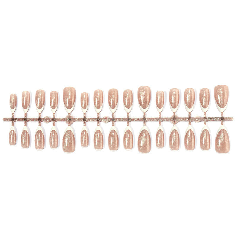 Artificial nail set with elegant glitter effect Bowlift