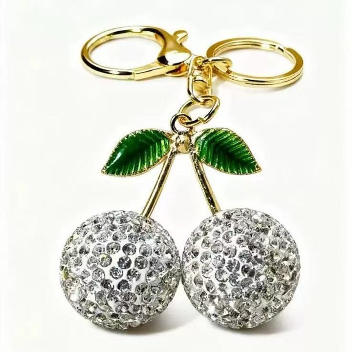 Glamorous keychain with sparkling cherries Bowlift