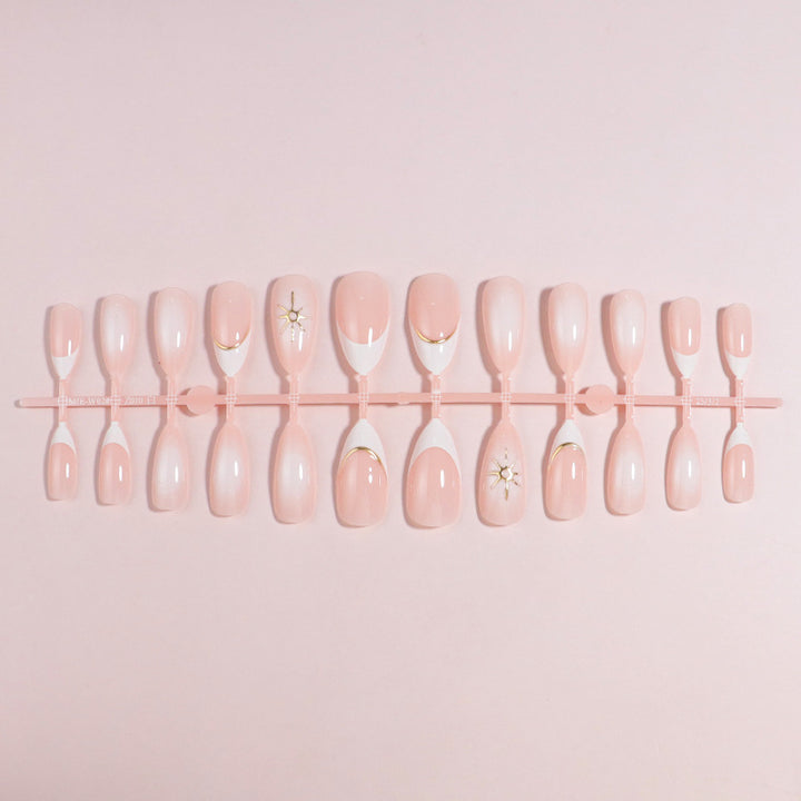 Premium Press-On Nail Set with Decorative Accents Bowlift