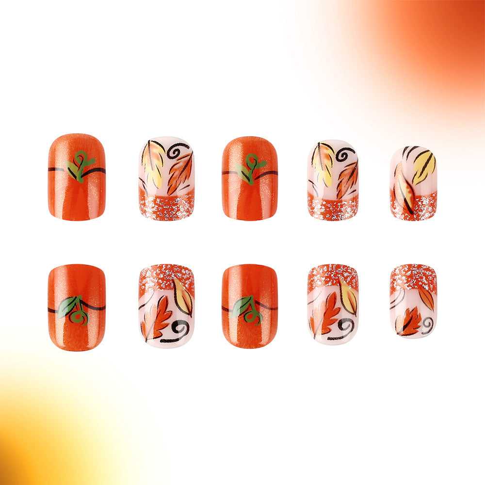 Autumn-Themed Gel Nail Art Set Bowlift