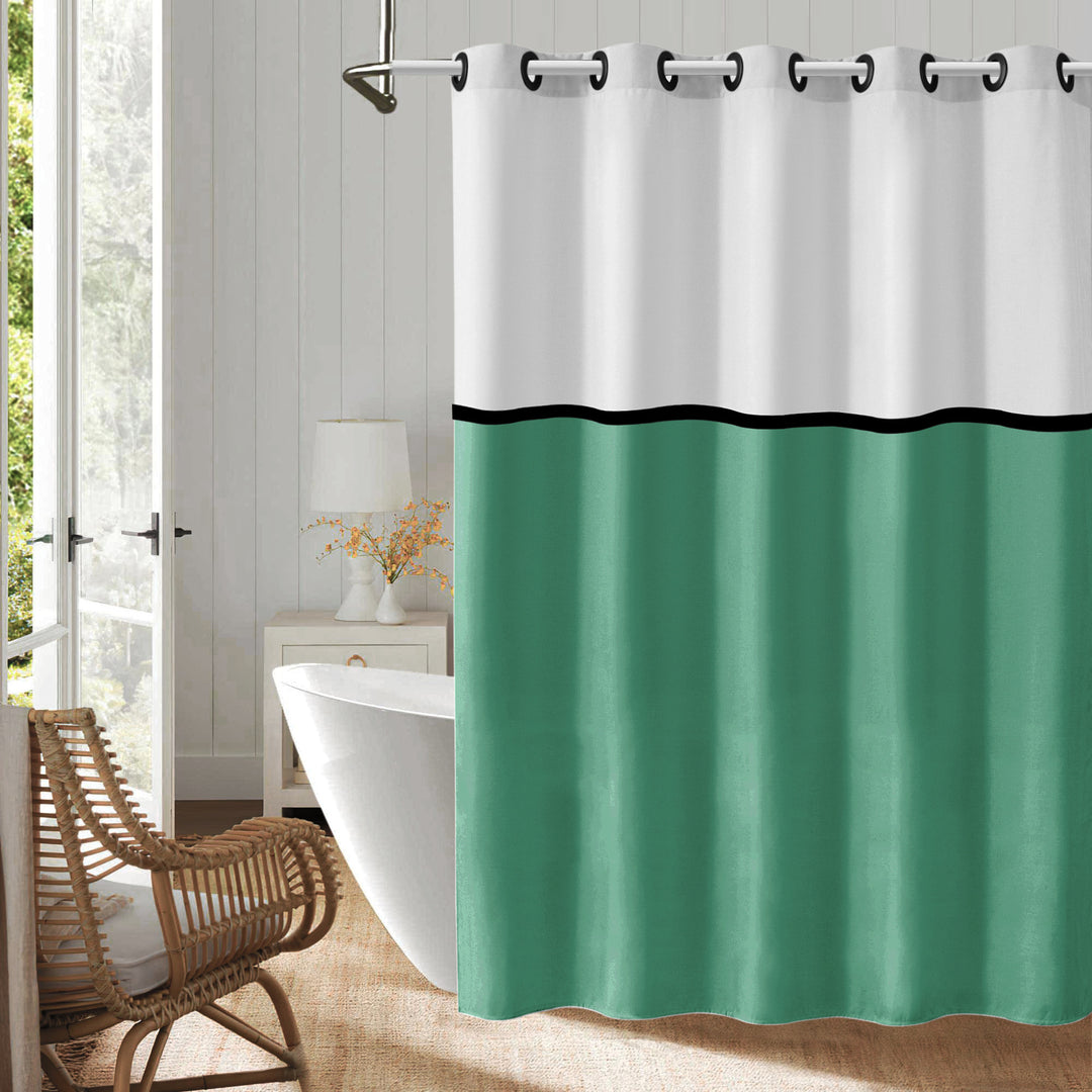 Modern Geometric Design Shower Curtain Bowlift