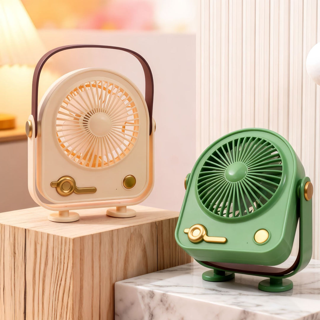 Ladies Portable Mini Fan in Retro Design Bowlift