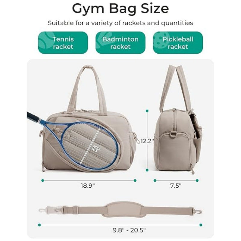Sporty Tennis Equipment Tote Bag Bowlift