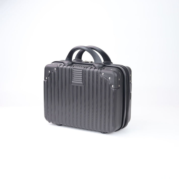 Hard-shell carry-on suitcase with secure lock and innovative design Bowlift