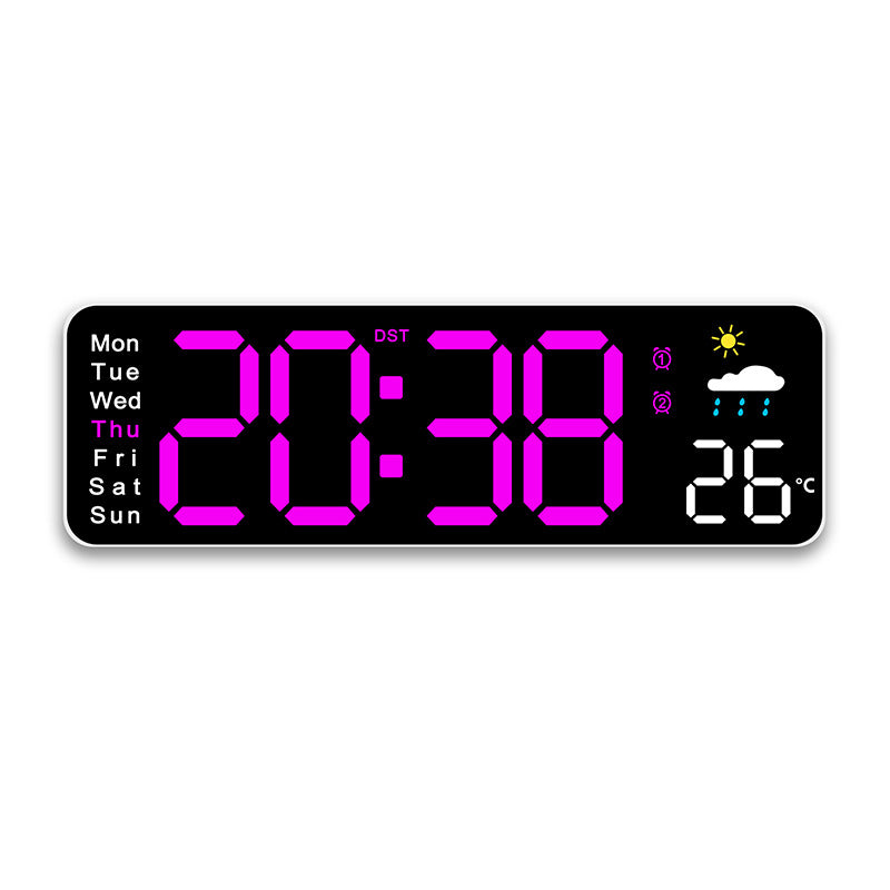 Digital radio alarm clock with temperature and day of the week display Bowlift
