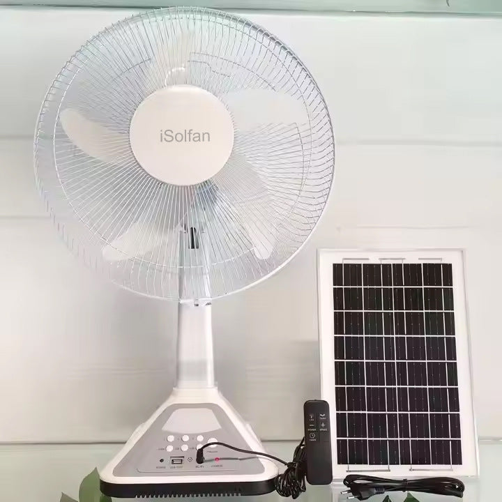 Women's Solar-Powered Stand Fan with Remote Control and Variable Speed Control Bowlift