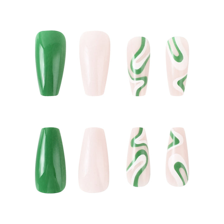 Artistic Long-Lasting Press-On Nail Set Bowlift