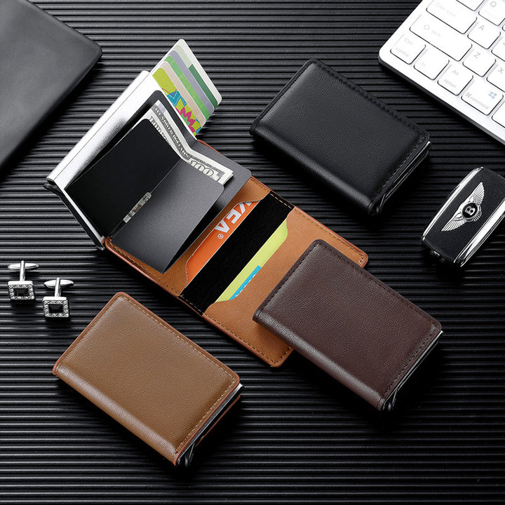 Premium Leather Business Card Holder Bowlift