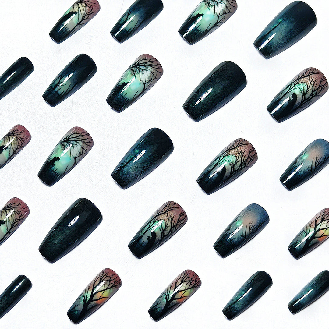 Artistic Night Scene Nail Art Bowlift