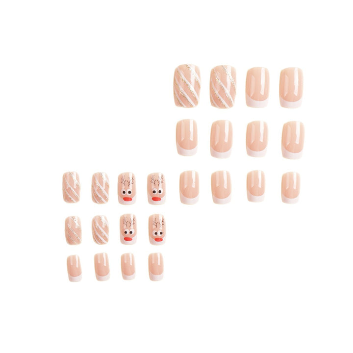 Festive Themed Character Press-On Nail Art Bowlift