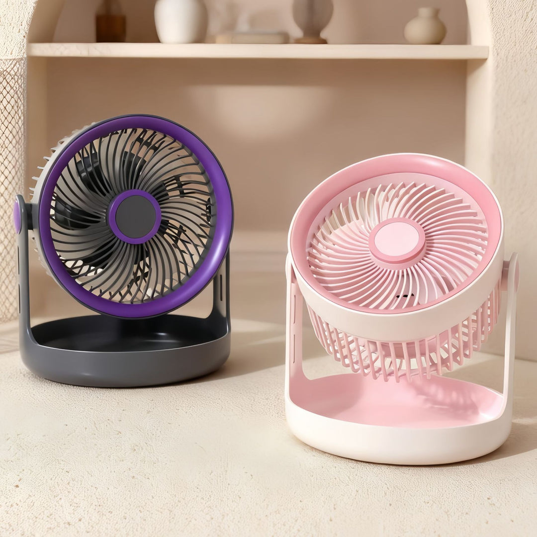 Women's Portable Table Fan with Flexible Tilt Mechanism Bowlift