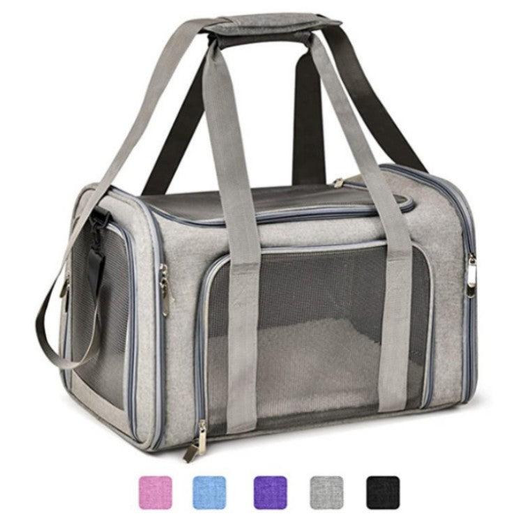 Pet Carrier with Breathable Mesh and Secure Ventilation System Bowlift