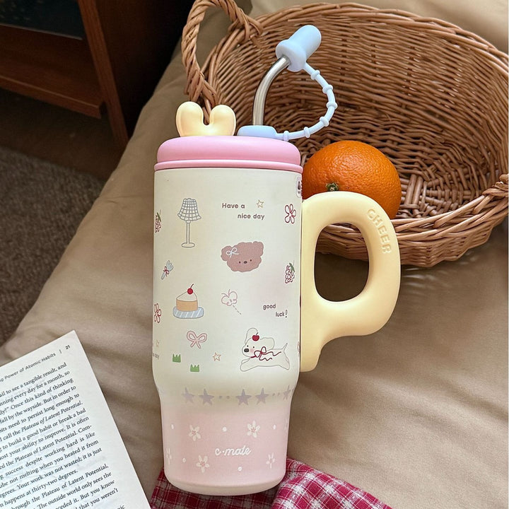 Women's drinking container with cheerful cat design Bowlift