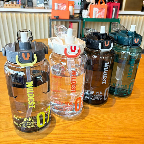 Women’s large water bottle with integrated straw and carrying handle Bowlift