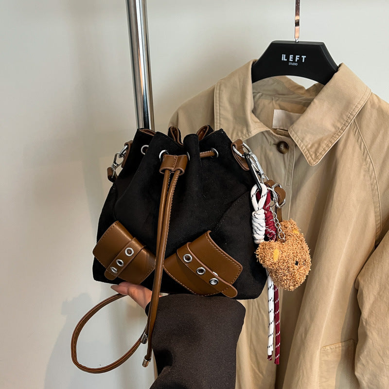 Suede Bucket Bag Bowlift