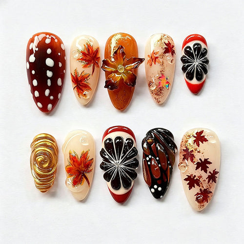 Elegant Artificial Nail Design Set Bowlift