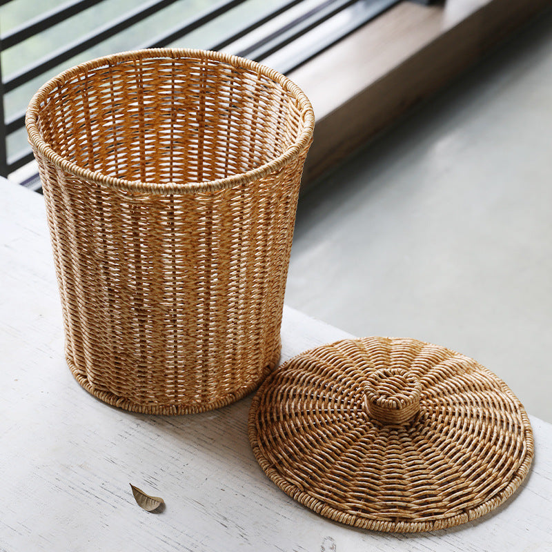 Unisex Round Laundry Storage with Sturdy Woven Bowlift