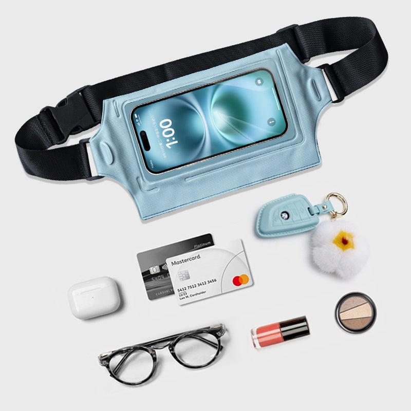 Running belt bag with waterproof phone holder Bowlift