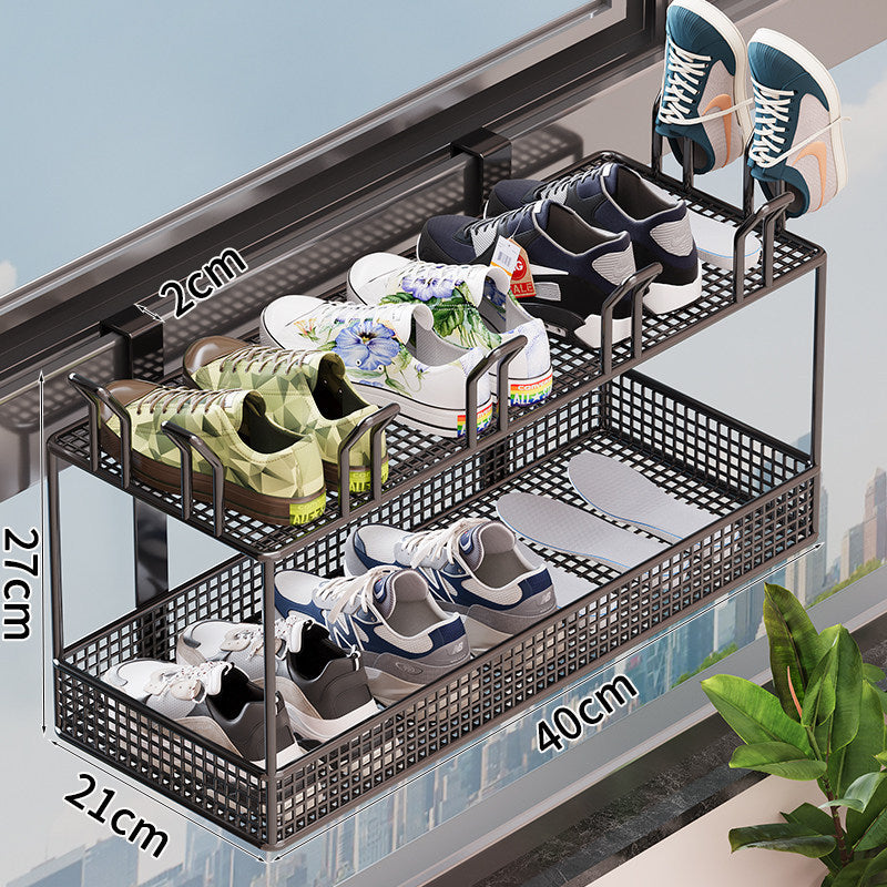 Adjustable Over-The-Door Shoe Organizer Bowlift