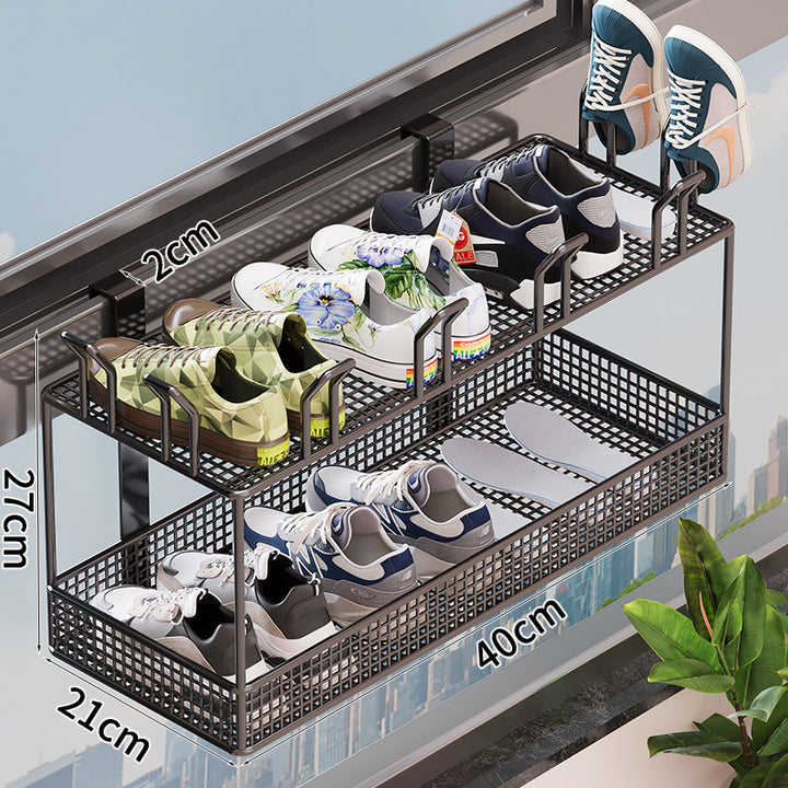 Adjustable Over-The-Door Shoe Organizer Bowlift