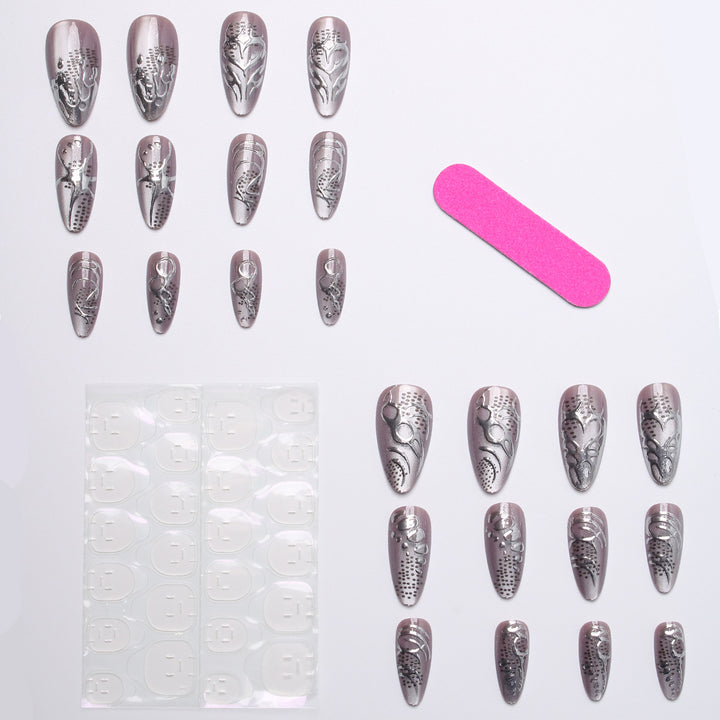 Artful Nail Tips with Modern Design Bowlift