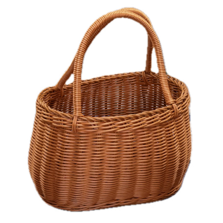 Women braided storage basket with sturdy carrying handles Bowlift