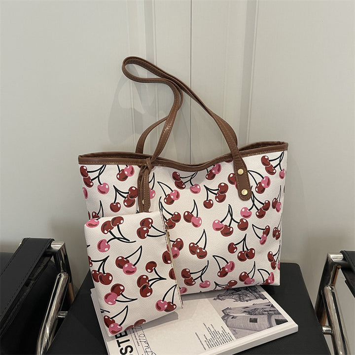 WoWhimsical Cherry Print Tote Bag Bowlift