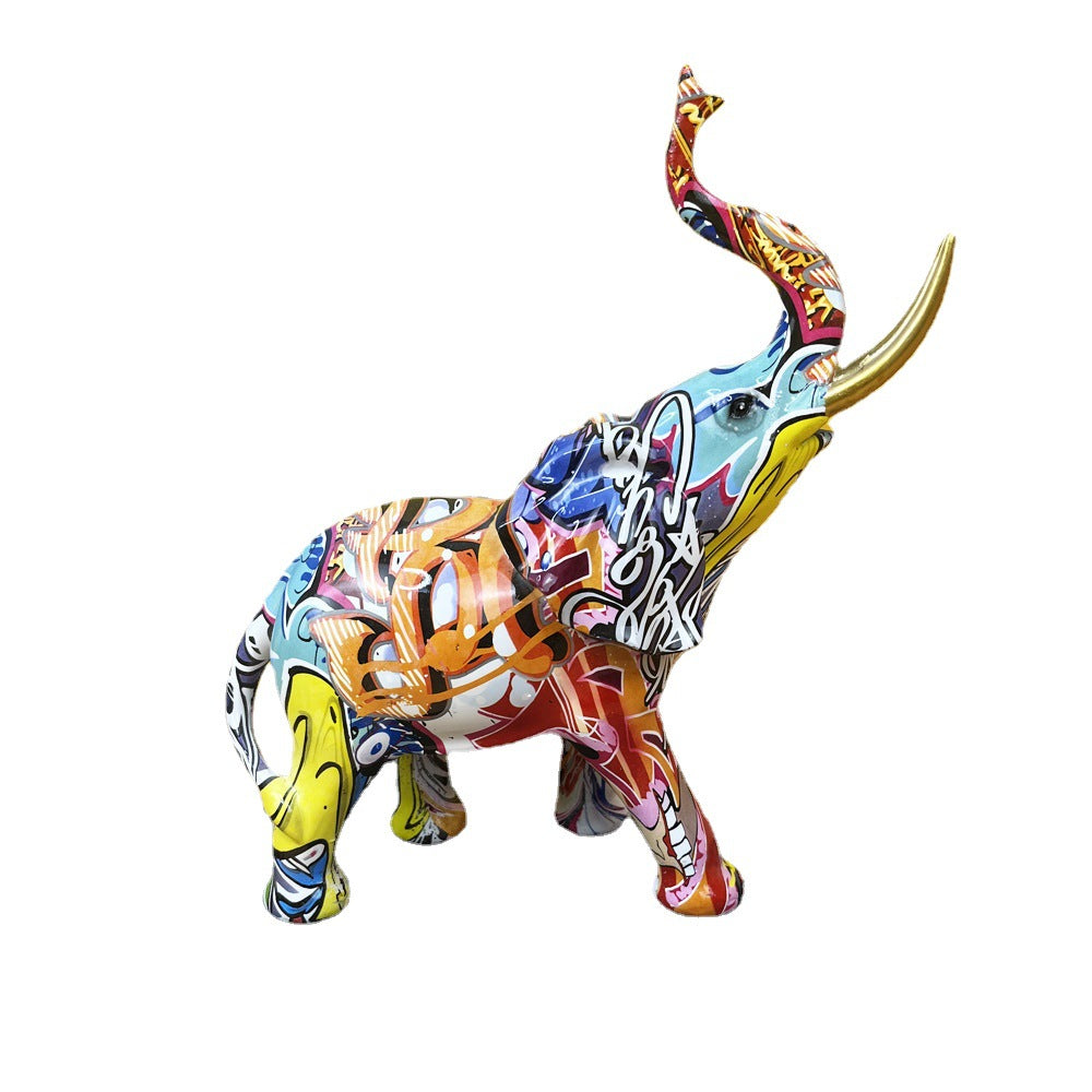 Artistic elephant figure with colorful design Bowlift