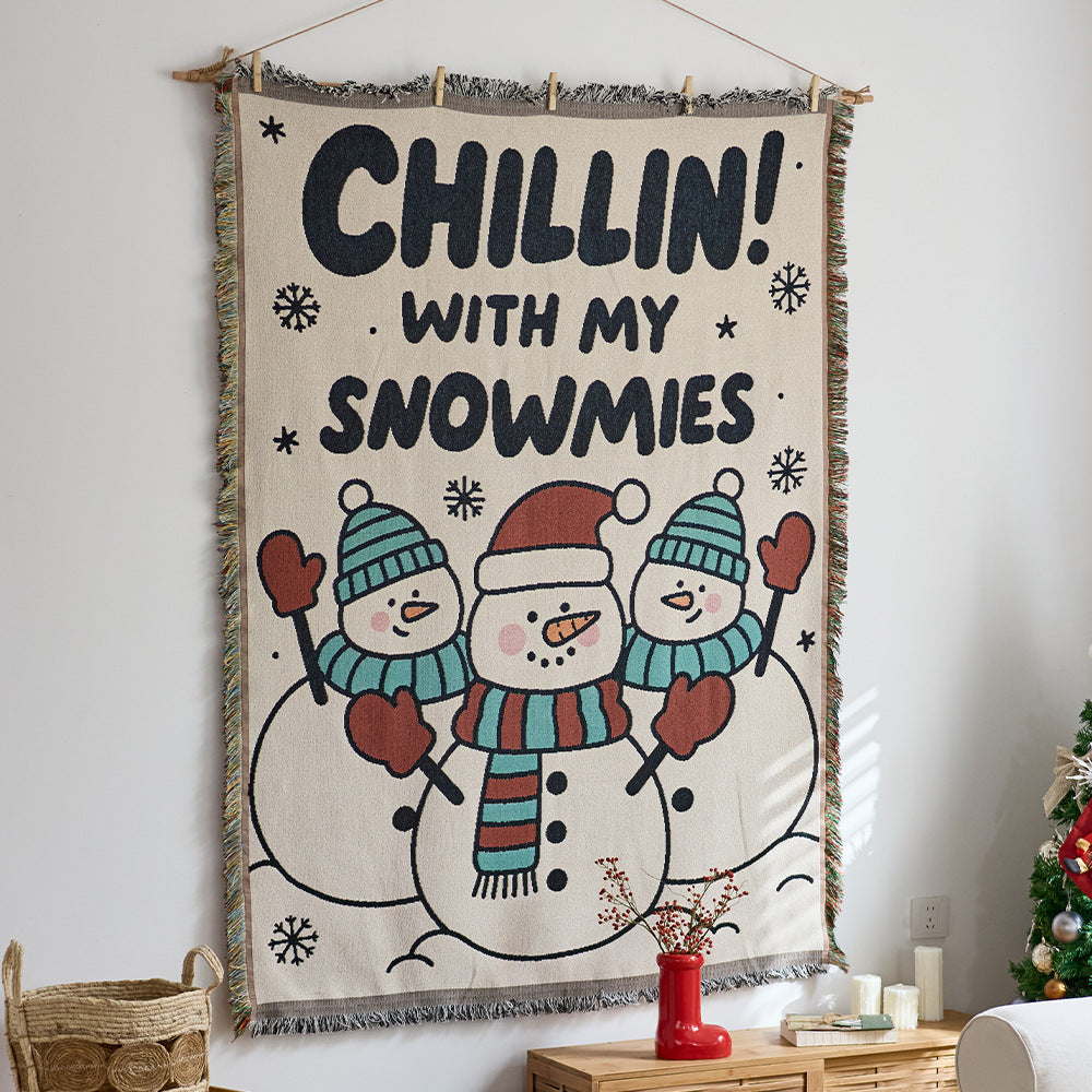 Festive Cartoon-Themed Tapestry