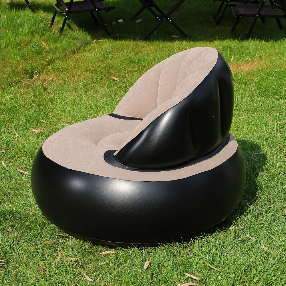 Women's Inflatable Comfort Armchair with Soft Surface Texture Bowlift