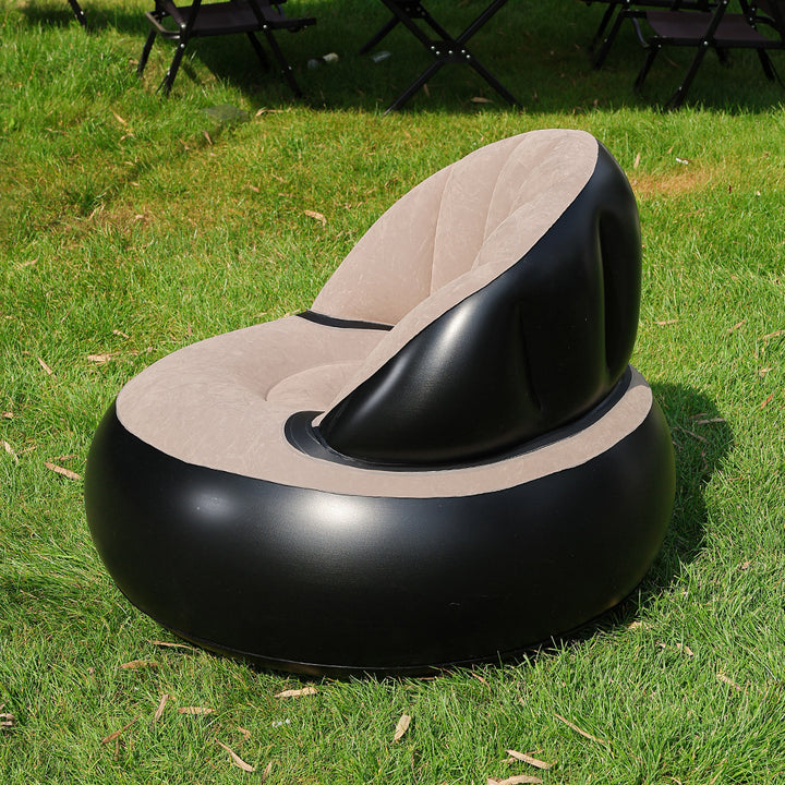 Women's Inflatable Comfort Armchair with Soft Surface Texture Bowlift