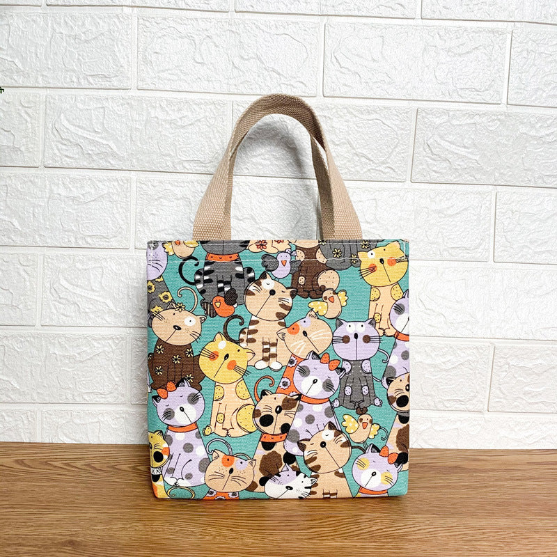 Cute Cat Print Tote Bag Bowlift