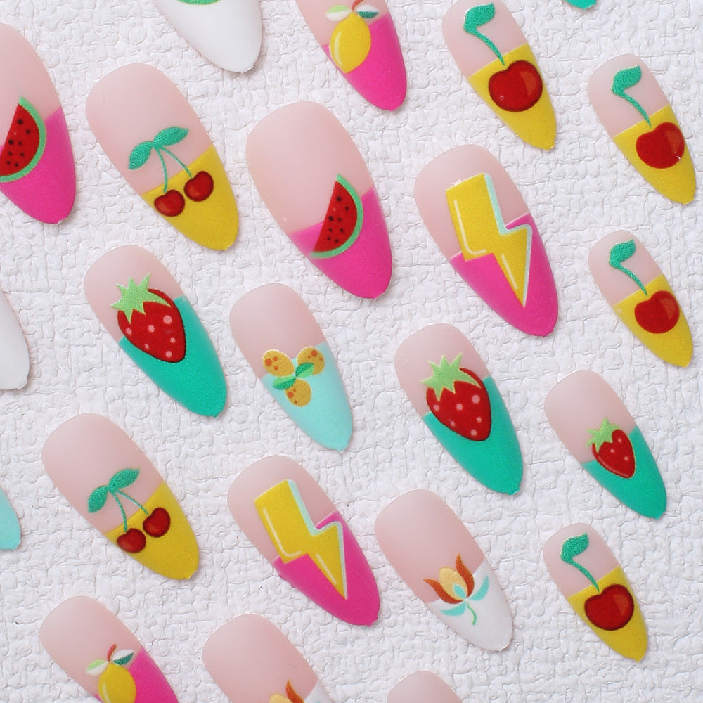 Artistic Fruit-Themed Press-On Nails Bowlift