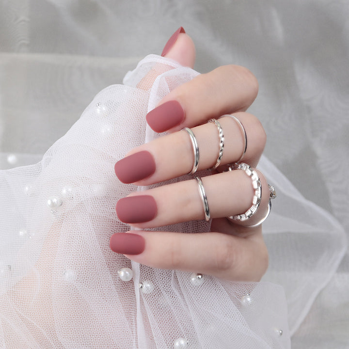 Matte Press-On Nail Set Bowlift