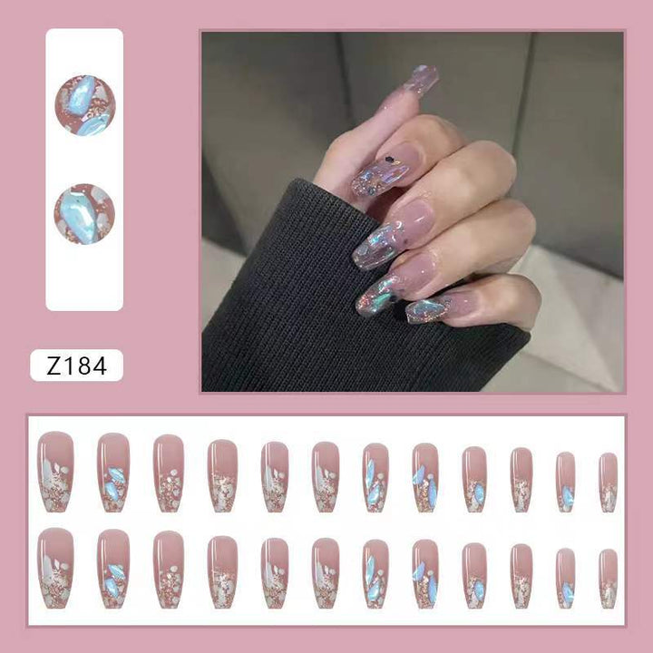 Artificial nails with stylish floral accents Bowlift